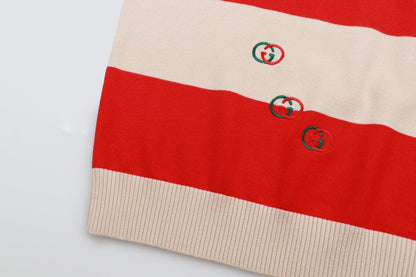 Gucci Interlocking GG Striped Polo Sweater