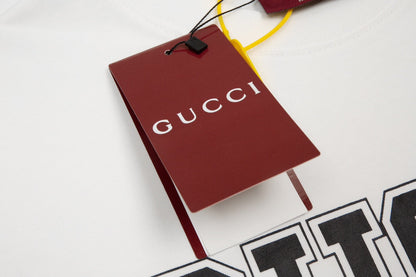 Gucci Signature T-Shirt in White & Khaki