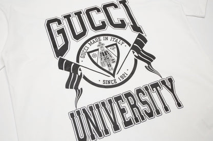 Gucci Signature T-Shirt in White & Khaki