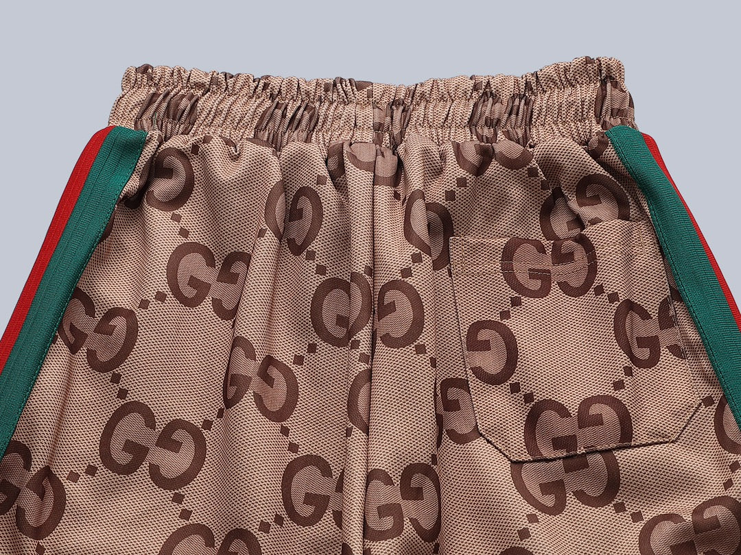 Gucci Straight-Leg Pants in Gray, Brown & Khaki