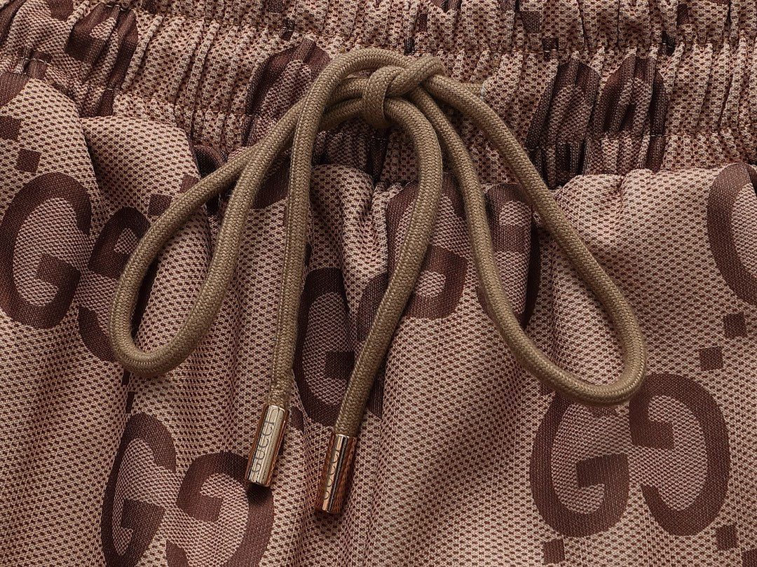 Gucci Straight-Leg Pants in Gray, Brown & Khaki