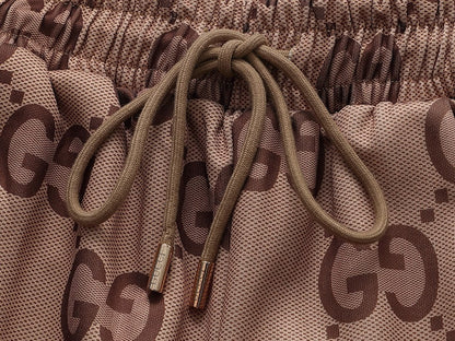 Gucci Straight-Leg Pants in Gray, Brown & Khaki