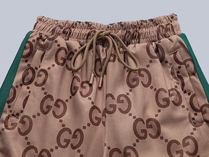Gucci Straight-Leg Pants in Gray, Brown & Khaki