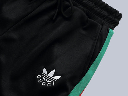 Gucci Straight-Leg Pants in Green, White & Black