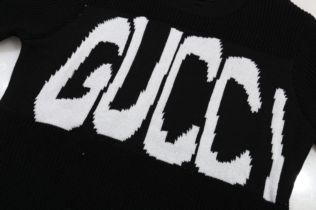 Gucci Logo Print Graphic Sweater