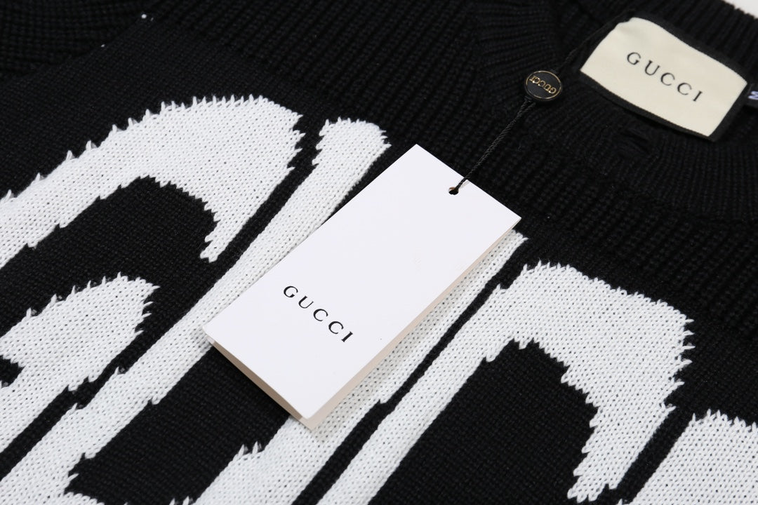 Gucci Logo Print Graphic Sweater