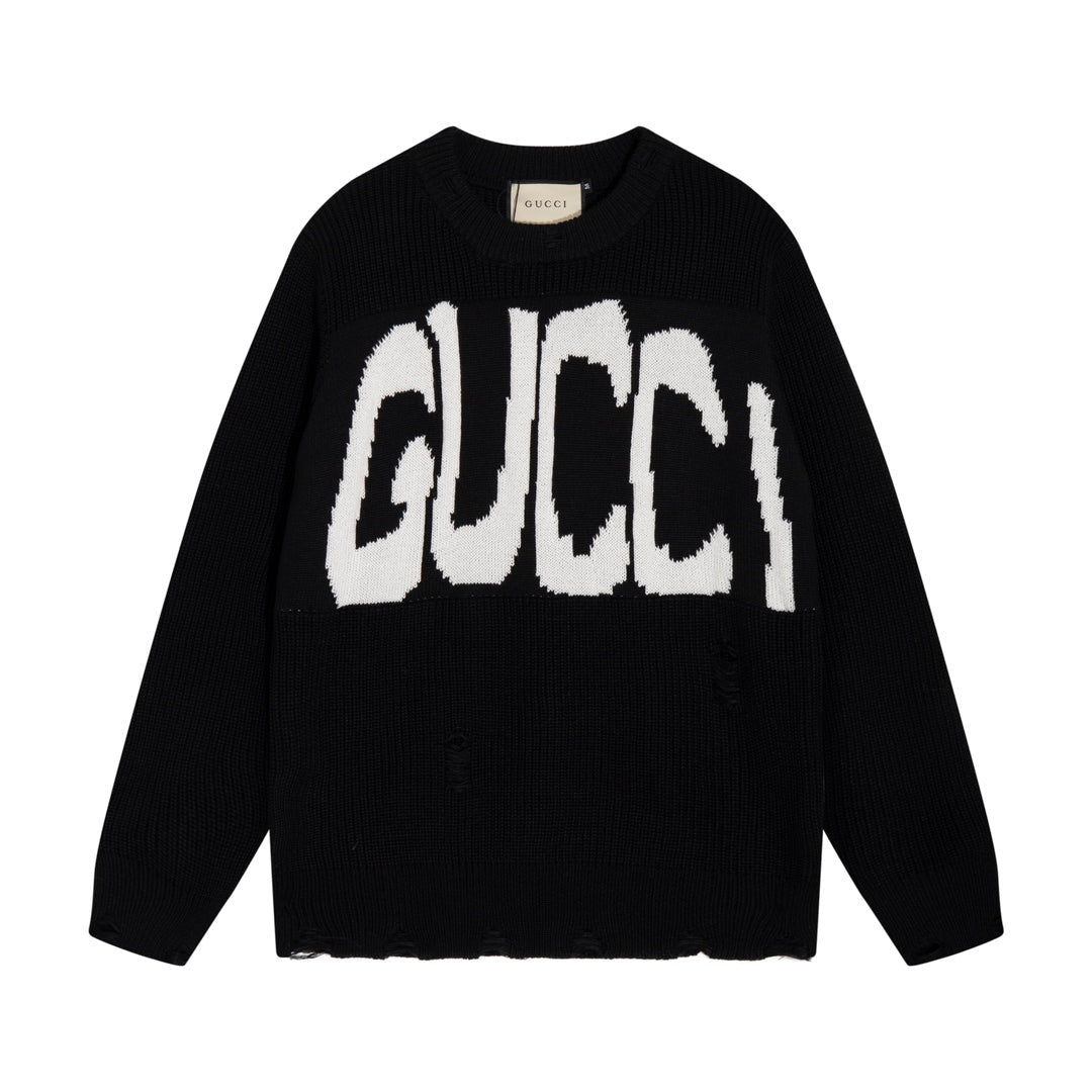 Gucci Logo Print Graphic Sweater