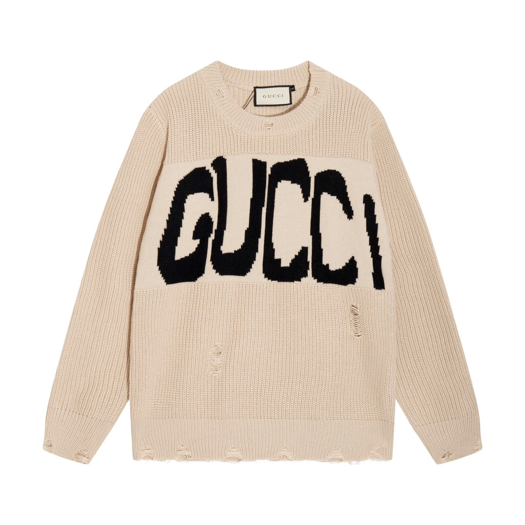 Gucci Logo Print Graphic Sweater