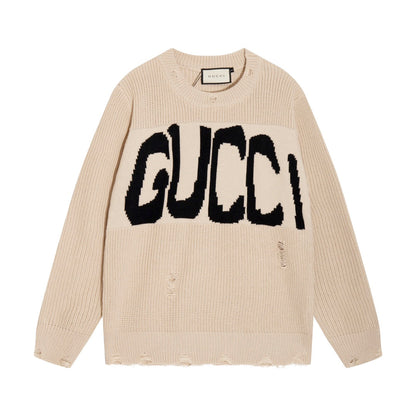 Gucci Logo Print Graphic Sweater