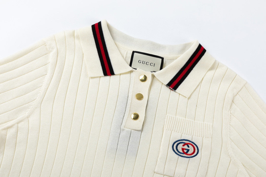 Gucci Embroidered Polo Shirt