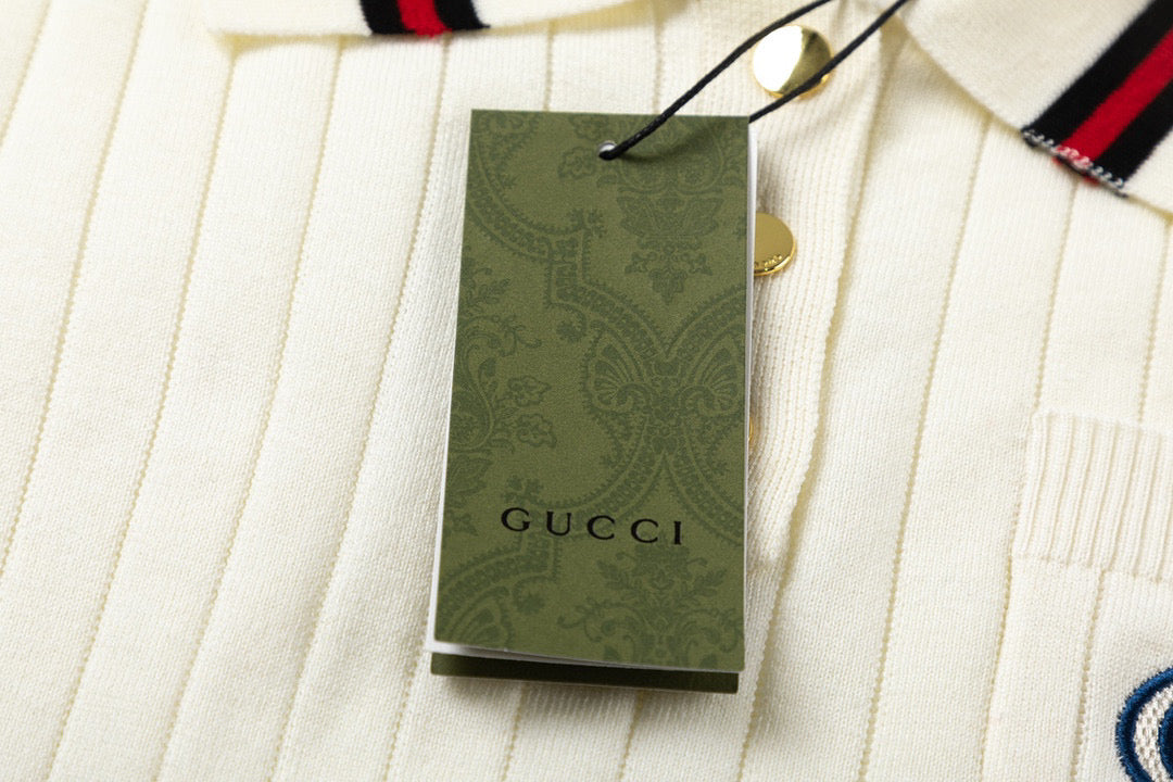 Gucci Embroidered Polo Shirt