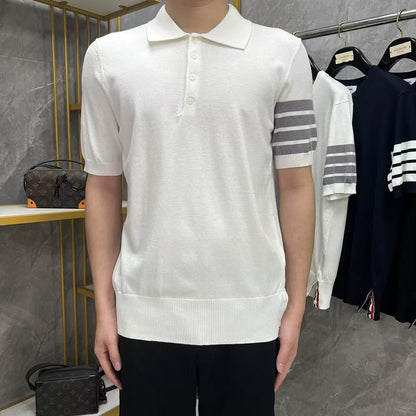 Thom Browne Sailboat Embroidered Cotton Polo Shirt