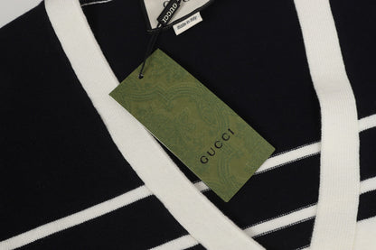 Gucci Unisex Embroidered Striped Cardigan