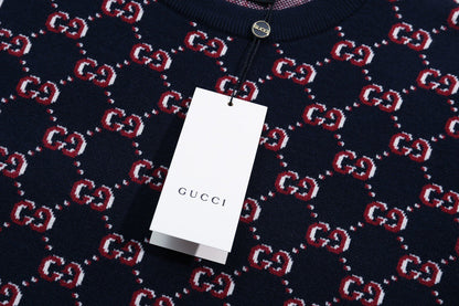 Gucci Unisex Monogram Double-G Jacquard Crewneck Sweater
