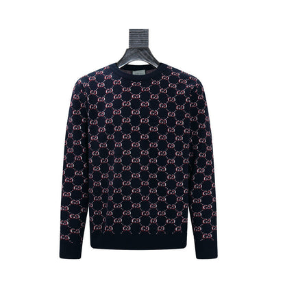 Gucci Unisex Monogram Double-G Jacquard Crewneck Sweater