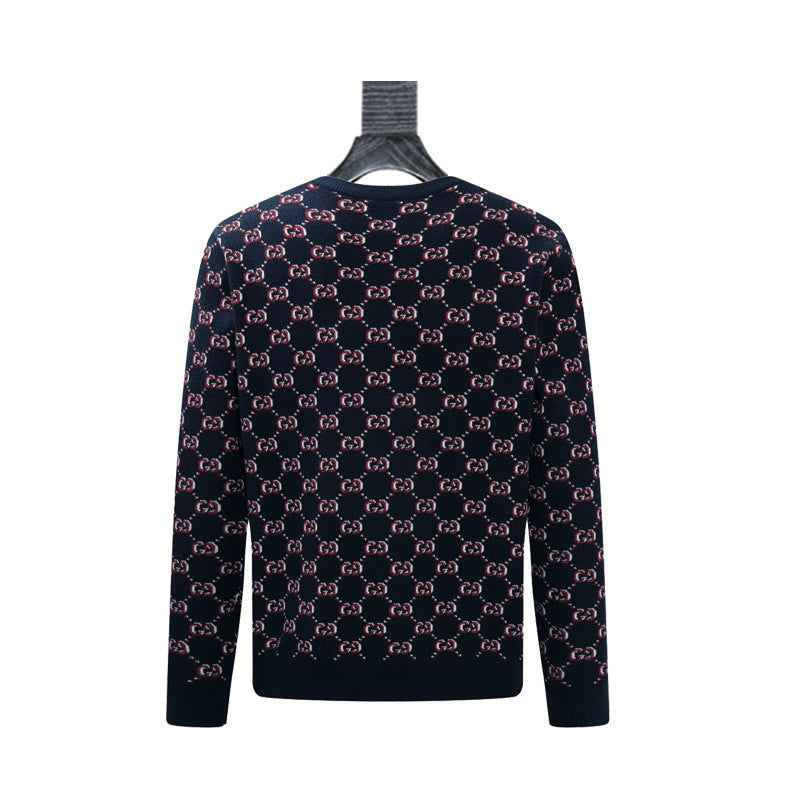 Gucci Unisex Monogram Double-G Jacquard Crewneck Sweater