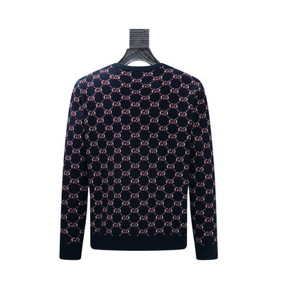 Gucci Unisex Monogram Double-G Jacquard Crewneck Sweater