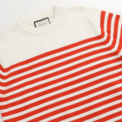 Gucci Unisex Embroidered Striped Crewneck Sweater