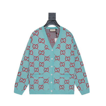 Gucci Unisex Double-G Jacquard Cardigan