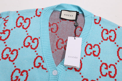 Gucci Unisex Double-G Jacquard Cardigan