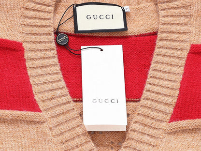 Gucci Unisex Open-Knit Striped Cardigan
