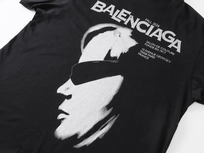 Balenciaga Salon de Couture Portrait T-Shirt in Black