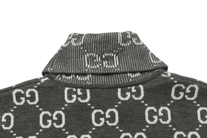 Gucci Unisex Monogram Double-G Mock-Neck Sweater