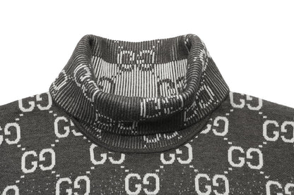 Gucci Unisex Monogram Double-G Mock-Neck Sweater