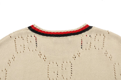 Gucci Unisex Open-Knit Crewneck Sweater