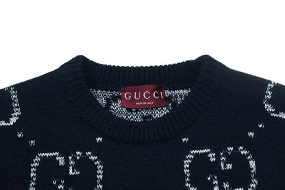 Gucci Unisex Monogram Double-G Crewneck Sweater