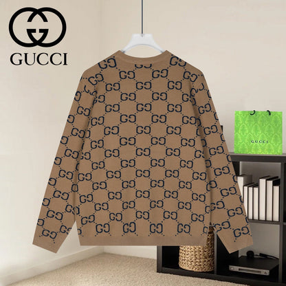 Gucci Unisex Monogram Double-G Jacquard Crewneck Sweater