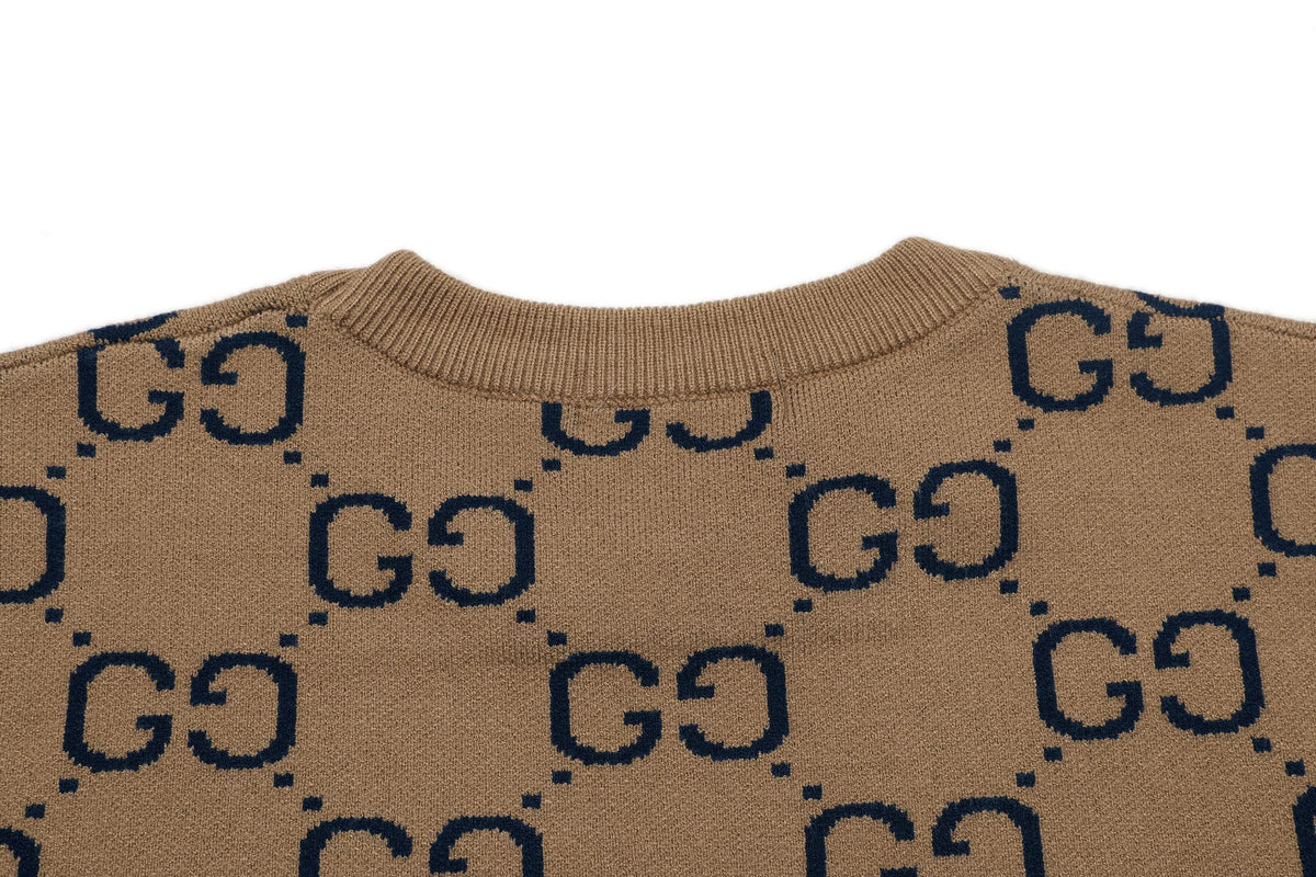 Gucci Unisex Monogram Double-G Jacquard Crewneck Sweater