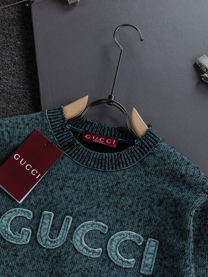 Gucci Unisex Double-G Embroidered Knit Top