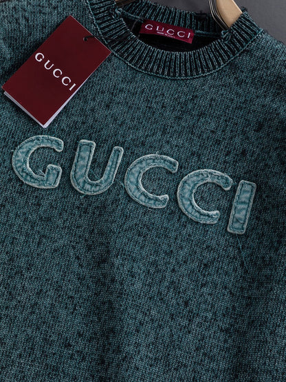 Gucci Unisex Double-G Embroidered Knit Top