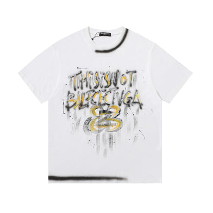 Balenciaga This Is Not Graffiti BB T-Shirt in Black & White