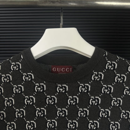 Gucci Unisex Double-G Jacquard Crewneck Sweater